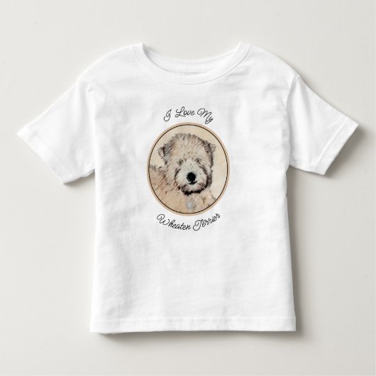 Weich überzogene Drahtgitter Terrier Malerei Origi Kleinkind T-shirt (Vorderseite)