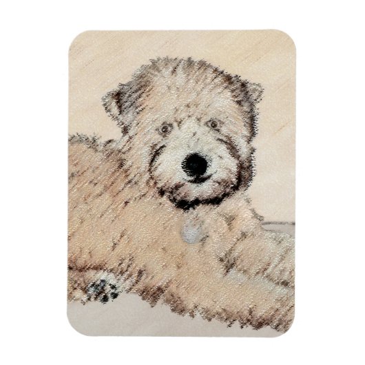 Weich überzogene Drahtgitter Terrier Malerei Origi Magnet (Vertikal)