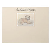 Weich überzogene Drahtgitter Terrier Malerei Origi Notizblock (Vorderseite)