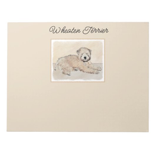 Weich überzogene Drahtgitter Terrier Malerei Origi Notizblock (Vorderseite)