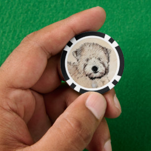 Weich überzogene Drahtgitter Terrier Malerei Origi Pokerchips