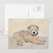 Weich überzogene Drahtgitter Terrier Malerei Origi Postkarte (Vorne/Hinten)