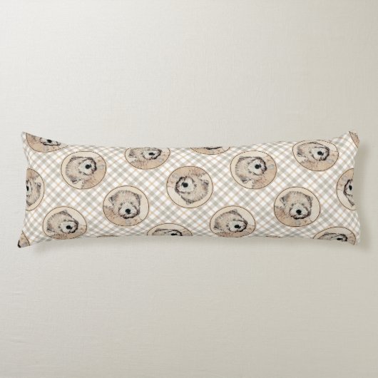 Weich überzogene Drahtgitter Terrier Malerei Origi Seitenschläferkissen (Vorderseite)