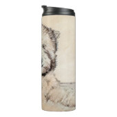 Weich überzogene Drahtgitter Terrier Malerei Origi Thermosbecher (Nach rechts gedreht)