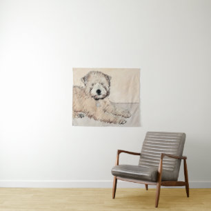 Weich überzogene Drahtgitter Terrier Malerei Origi Wandteppich