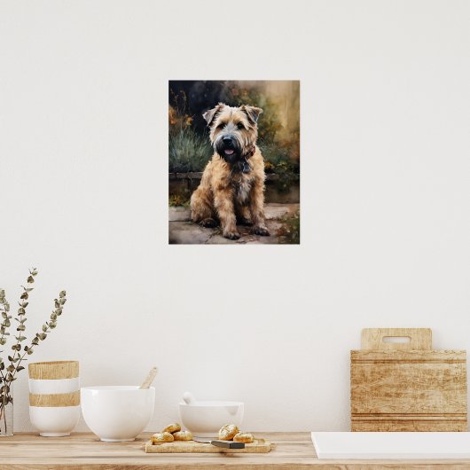 Weich überzogene Hunde Art Print Poster (Küche)