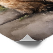 Weich überzogene Hunde Art Print Poster (Ecke)