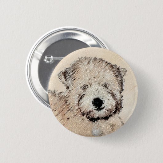 Weich überzogene Rad-Terrier-Welpe-Malerei Hunde K Button (Vorne & Hinten)