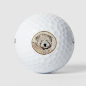 Weich überzogene Rad-Terrier-Welpe-Malerei Hunde K Golfball (Vorderseite)