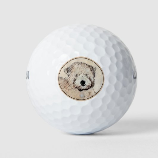 Weich überzogene Rad-Terrier-Welpe-Malerei Hunde K Golfball (Vorderseite)