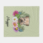 Weich überzogene Radscheibe mit Blume und Namen Fleecedecke (Vorderseite (Horizontal))