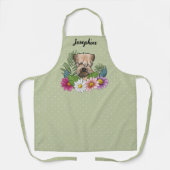 Weich überzogene Radscheibe mit Blume und Namen Schürze (Vorderseite)