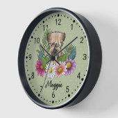 Weich überzogene Radscheibe mit Blume und Namen Uhr (Winkel)