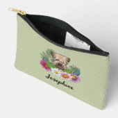 Weich überzogene Radscheibe mit Blume und Namen Zubehörtasche (Offen)