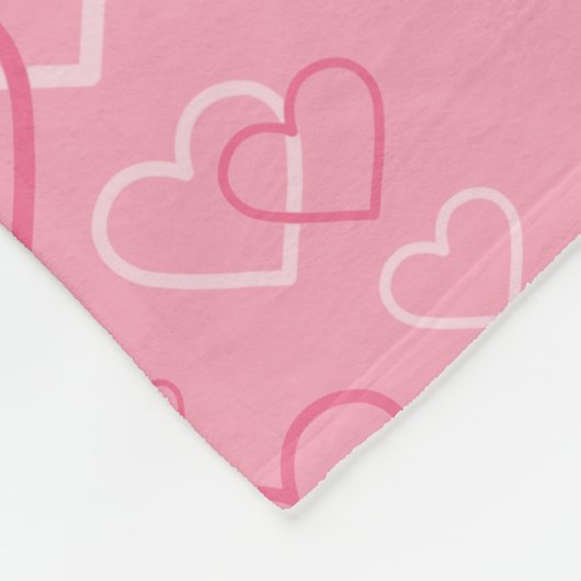 Weich überzogene, rosa Gelenke und Name Fleecedecke (Ecke)