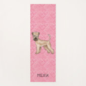 Weich überzogene, rosa Gelenke und Name Yogamatte (Vorderseite)