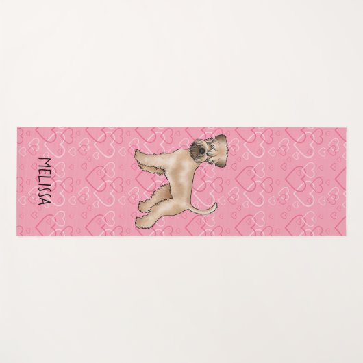 Weich überzogene, rosa Gelenke und Name Yogamatte (Vorderseite (Horizontal))