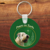 Weich überzogene Scheibe Terrier Peace Schlüsselanhänger (Vorderseite)