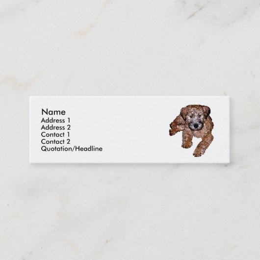 Weich überzogene Welpe Mini Visitenkarte (Vorderseite)