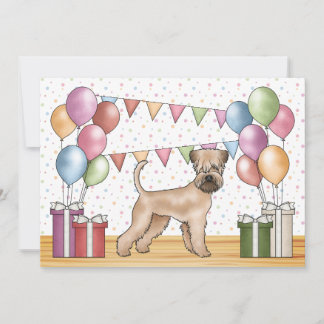 Weich überzogene Wheaten Terrier Bunte Geburtstag Einladung