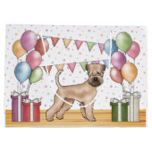 Weich überzogene Wheaten Terrier Bunte Geburtstag Große Geschenktüte (Rückseite)