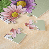 Weich überzogene Wheaten Terrier farbenfrohe Blume Puzzle (Seite)