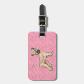 Weich überzogene Wheaten Terrier Hund Liebe Herzmu Gepäckanhänger (Vorderseite vertikal)