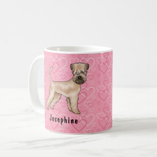 Weich überzogene Wheaten Terrier Hund Liebe Herzmu Kaffeetasse (Vorderseite Links)