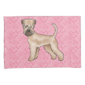 Weich überzogene Wheaten Terrier Hund Liebe Herzmu Kissenbezug (Vorderseite-Rechts)