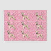 Weich überzogene Wheaten Terrier Hund Liebe Herzmu Seidenpapier (Vorderseite)