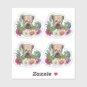 Weich überzogene Wheaten Terrier Kopf farbenfrohe Aufkleber