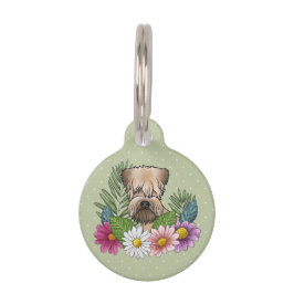 Weich überzogene Wheaten Terrier Kopf farbenfrohe  Haustiermarke