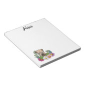 Weich überzogene Wheaten Terrier Kopf farbenfrohe  Notizblock (angewinkelt)