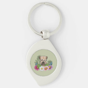 Weich überzogene Wheaten Terrier Kopf farbenfrohe Schlüsselanhänger