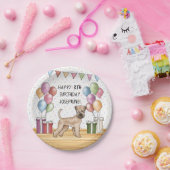 Weich überzogene Wheaten Terrier Pastel Happy Gebu Pappteller (Party)