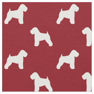 Weich überzogene Wheaten Terrier-Silhouetten rot Stoff