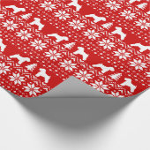 Weich überzogene Wheaten Terrier Silhouetten Weihn Geschenkpapier (Ecke)