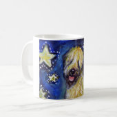 Weich überzogene Wheaten Terrier-Sterne Kaffeetasse (Vorderseite Links)