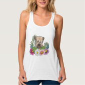 Weich überzogene Wildblumen Tank Top (Vorderseite)