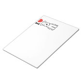 Weich überzogener Cartoon Terrier Dog Notizblock (angewinkelt)