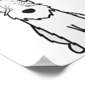 Weich überzogener Cartoon Terrier Dog Poster (Ecke)