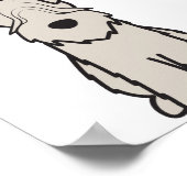 Weich überzogener Cartoon Terrier Dog Poster (Ecke)