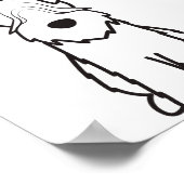 Weich überzogener Cartoon Terrier Dog Poster (Ecke)