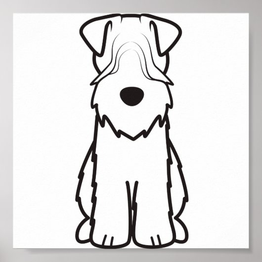 Weich überzogener Cartoon Terrier Dog Poster (Vorne)