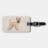 Weich überzogener Hund aus Terrier mit benutzerdef Gepäckanhänger (Vorderseite horizontal)