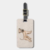 Weich überzogener Hund aus Terrier mit benutzerdef Gepäckanhänger (Vorderseite vertikal)