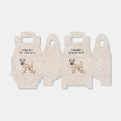 Weich überzogener Hund mit Drahtgitter auf Beige m Geschenkschachtel (Ungefaltet)