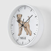 Weich überzogener Hund mit Individuelle Name Uhr (Winkel)