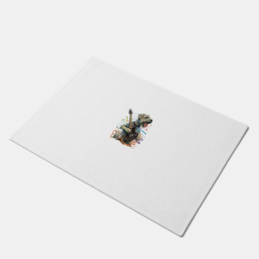 Weich überzogener Hund mit Terrier, der Electric G Fußmatte (Schrägansicht)