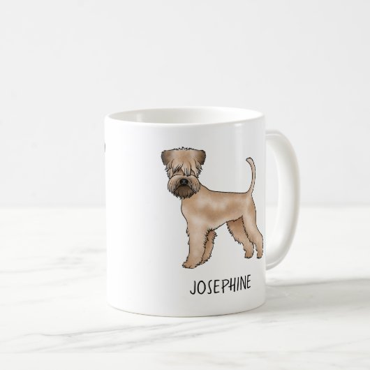 Weich überzogener Hund, Stehend mit Namen Kaffeetasse (VorderseiteRechts)